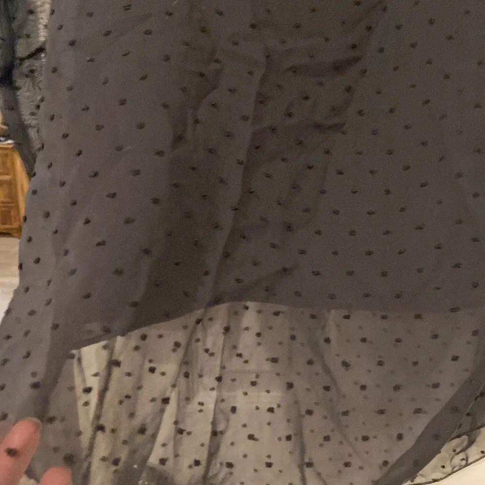 Long sleeve sheer black top with tank underlay, measurements in description, New - Picture 4 of 8